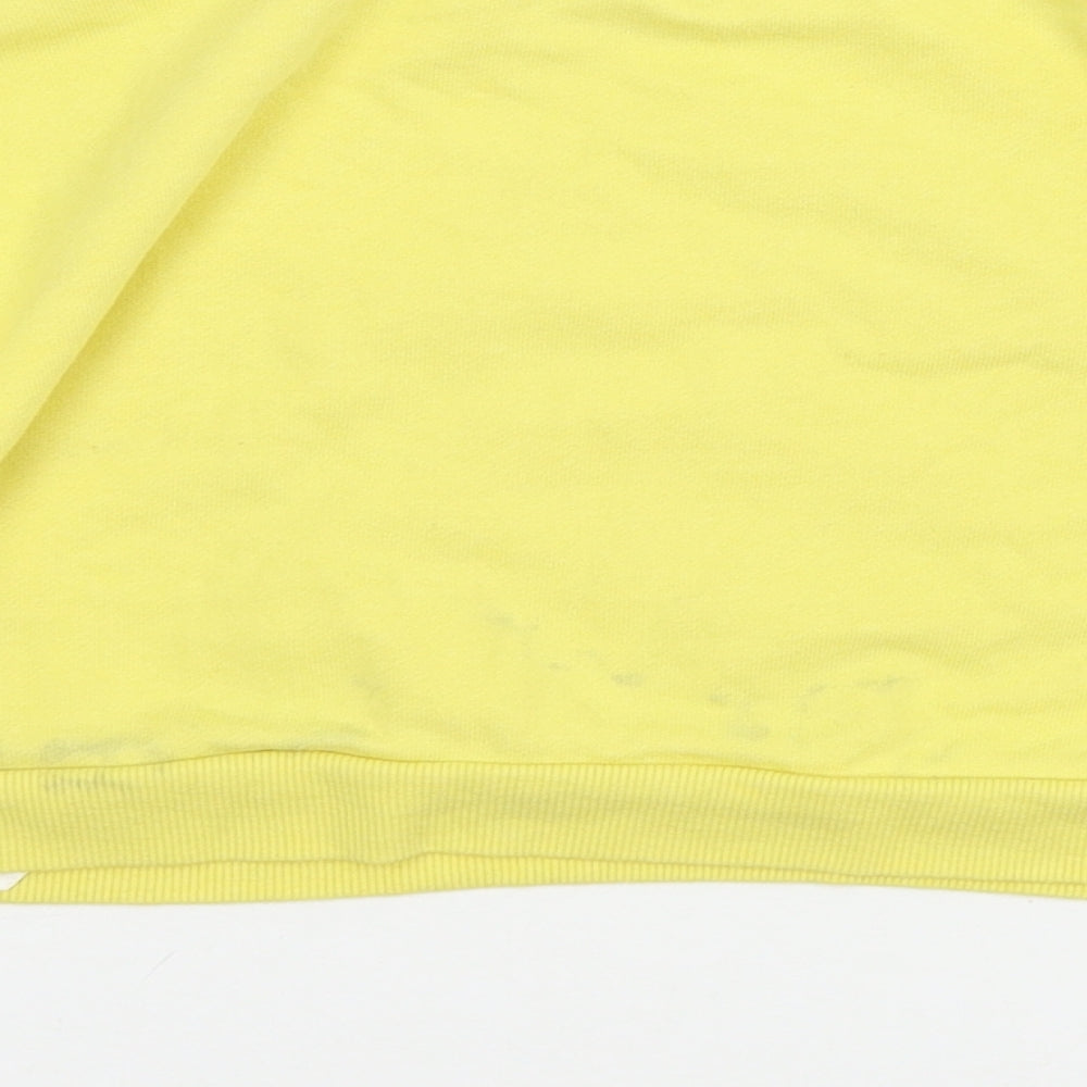 Disney Girls Yellow Jersey Pullover Sweatshirt Size 7-8 Years - Mickey Mouse