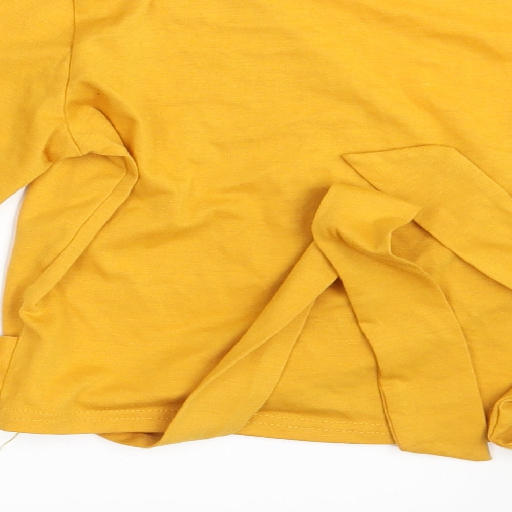 Preworn Womens Yellow Basic Blouse One Size