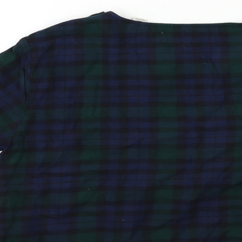 Jack Wills Womens Blue Check Basic T-Shirt Size 6