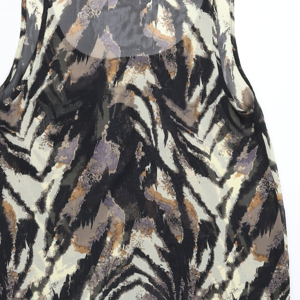 Internacionale Womens Multicoloured Satin Basic Tank Size 10