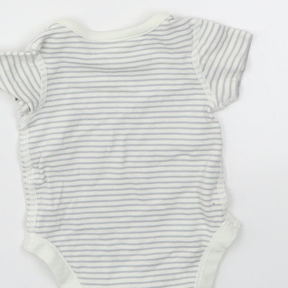 M&S Baby Grey Animal Print Babygrow One-Piece Size 0-3 Months
