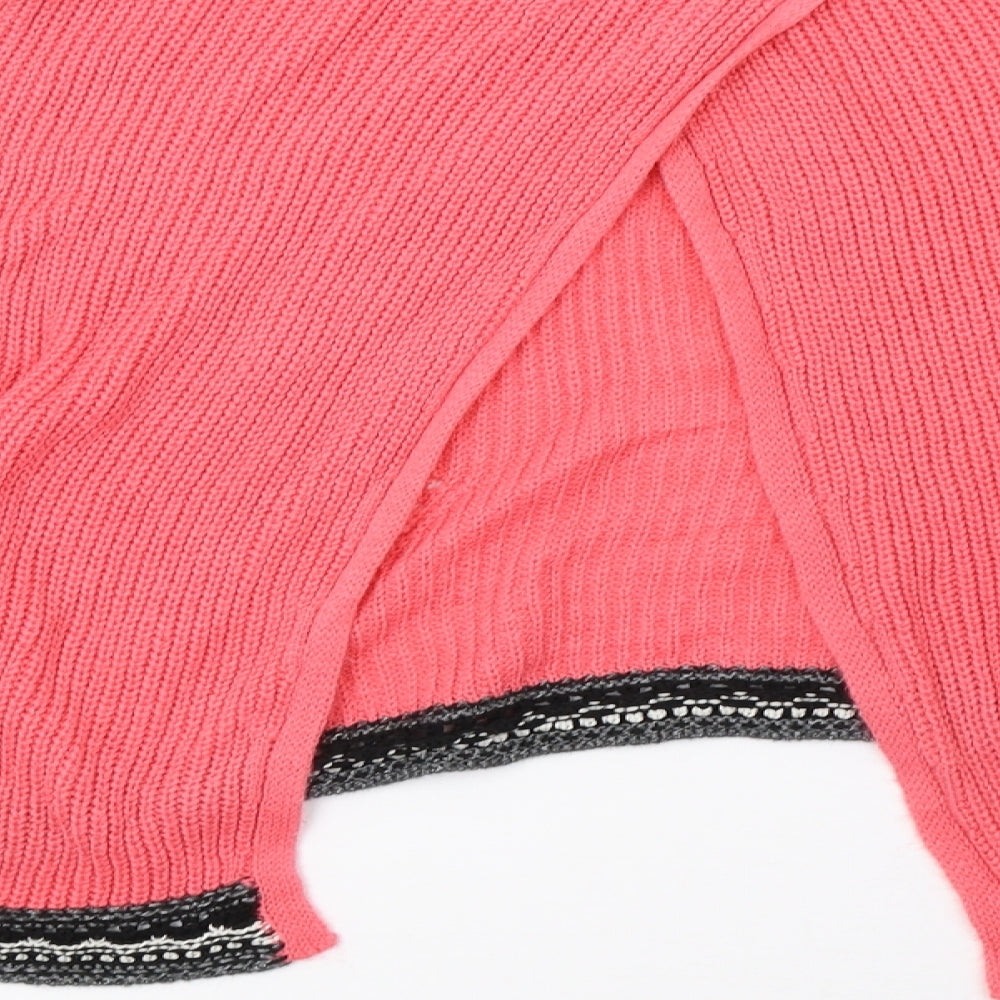 sainsburys Womens Pink Knit Pullover Sweatshirt Size 12