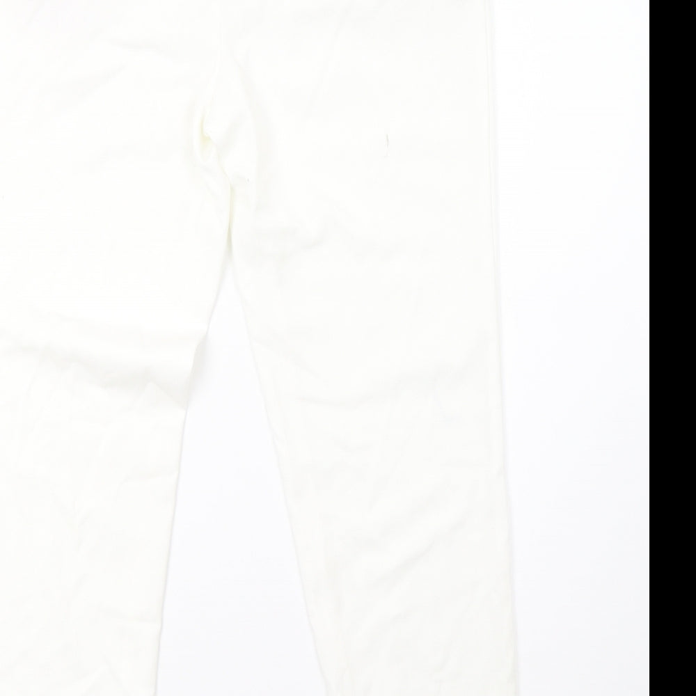 Marks and Spencer Womens White Trousers Size 10 L30 in