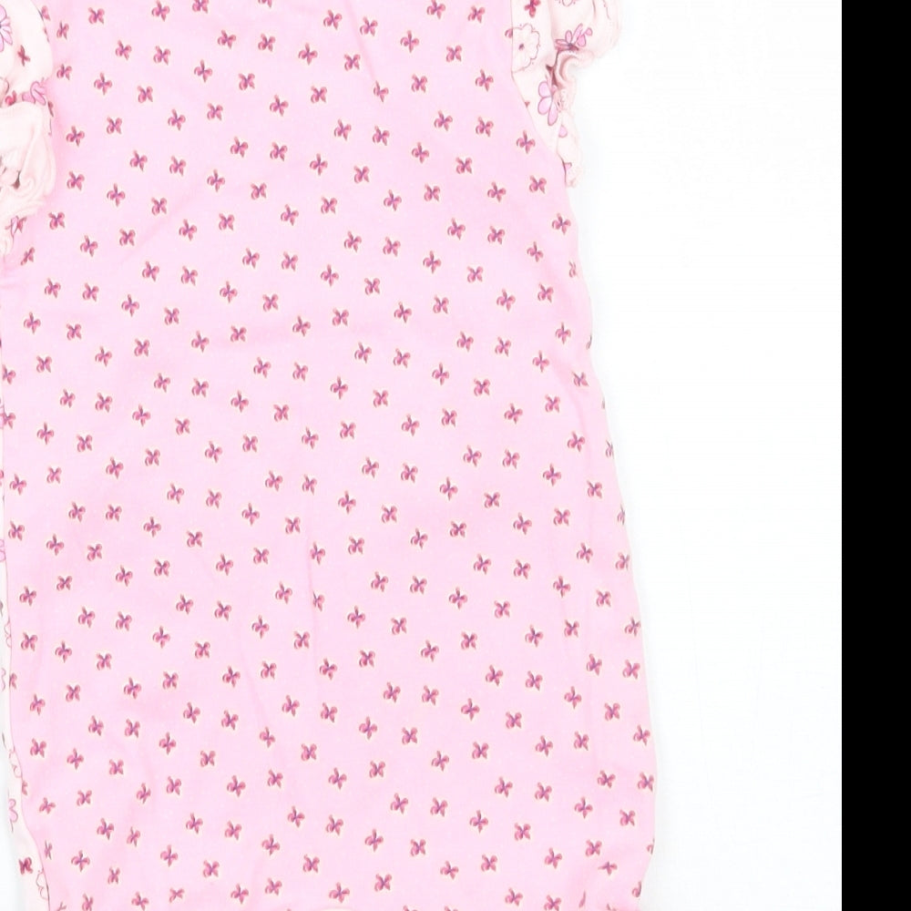 NEXT Girls Pink Floral Babygrow One-Piece Size Newborn