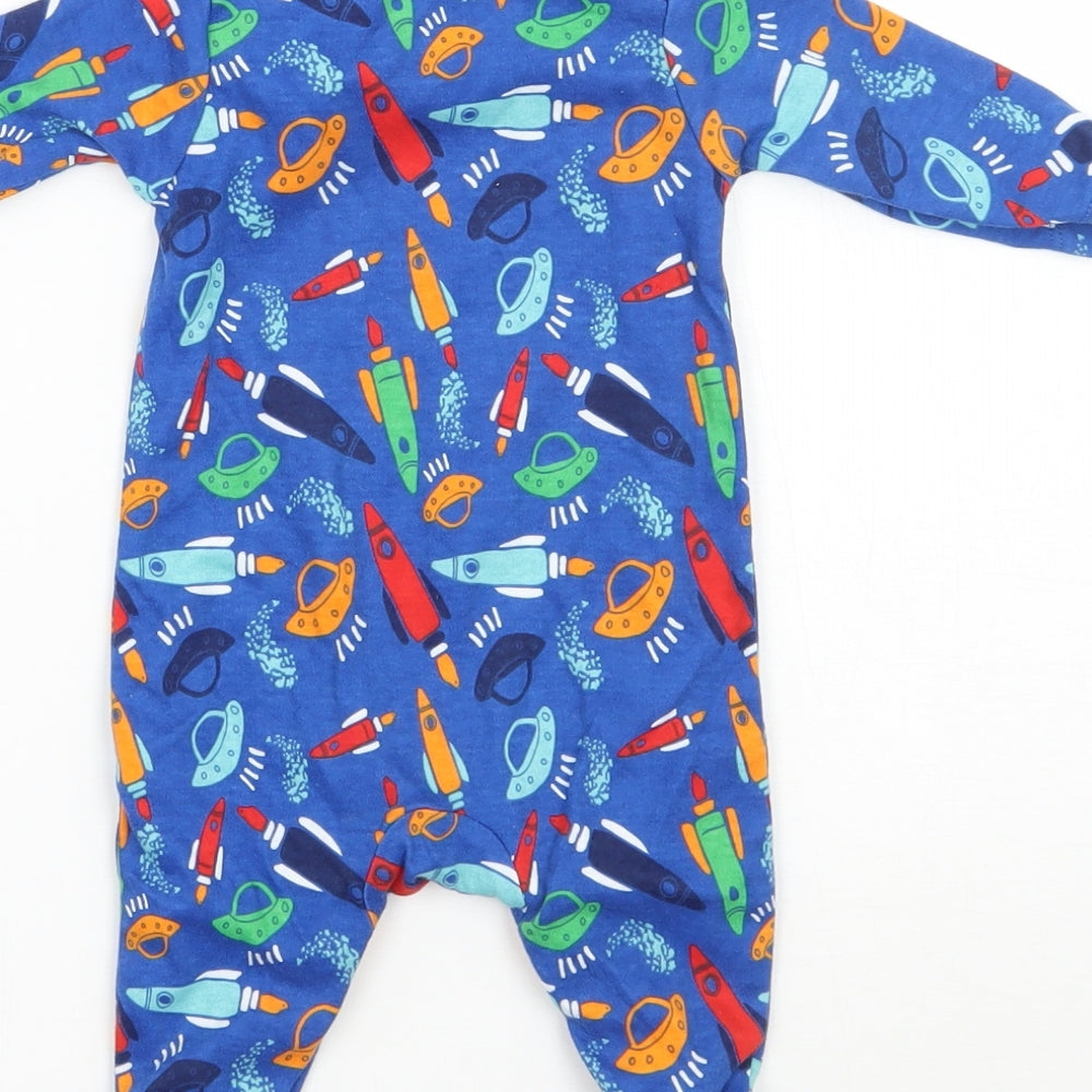 Mine club Boys Blue Geometric Babygrow One-Piece