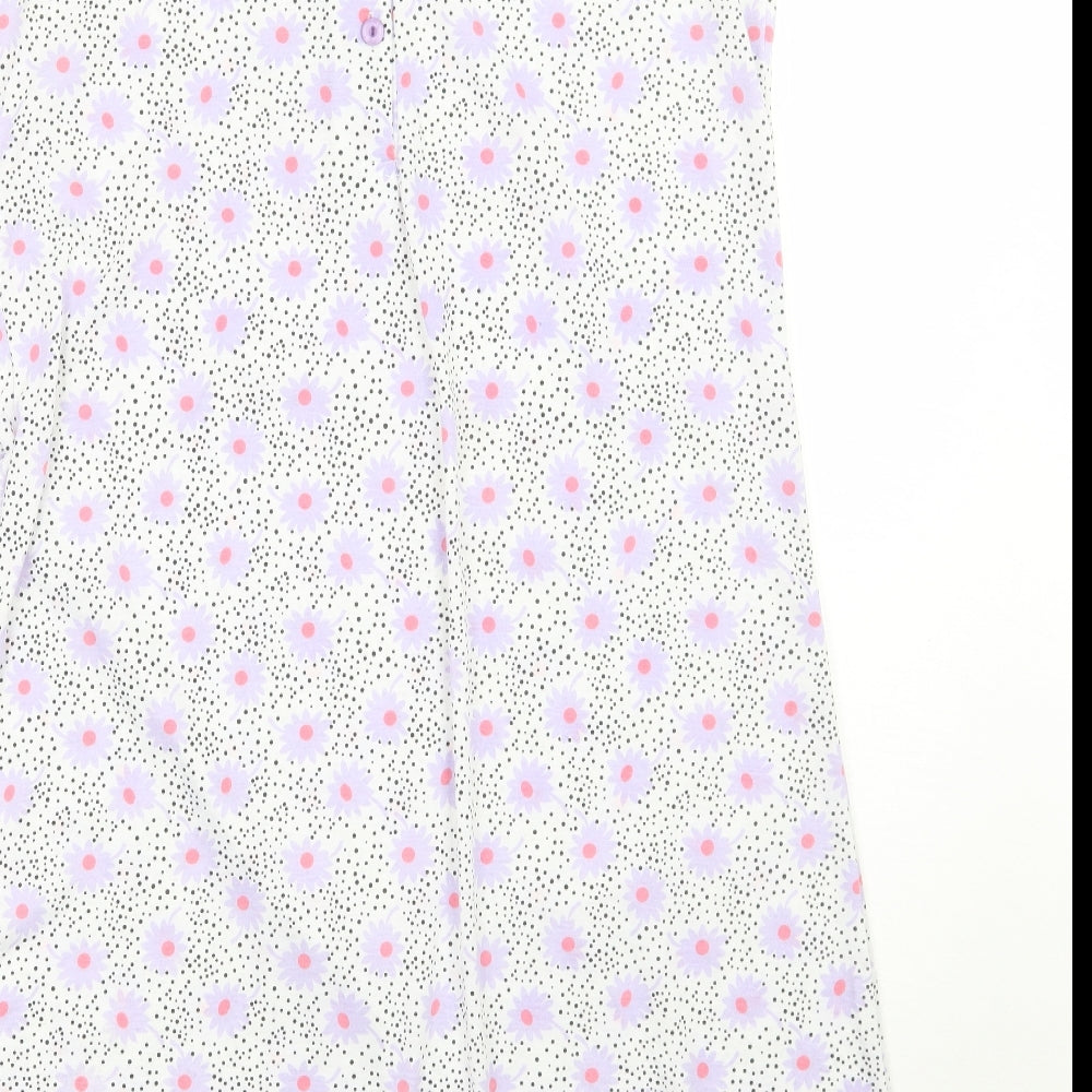 Musda pijamas Womens White Floral A-Line Size L