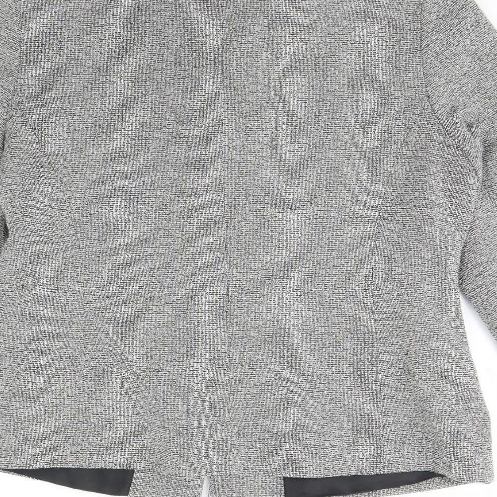 Etam Womens Grey Jacket Size 16 - Shoulder Pads