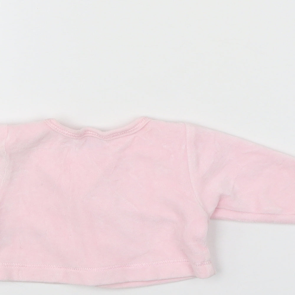 Babble Boom Girls Pink Cardigan Jumper Size 0-3 Months