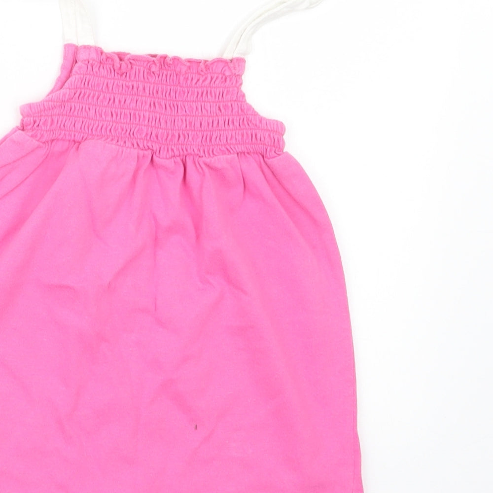 Marks and Spencer Girls Pink T-Shirt Dress Size 9-12 Months