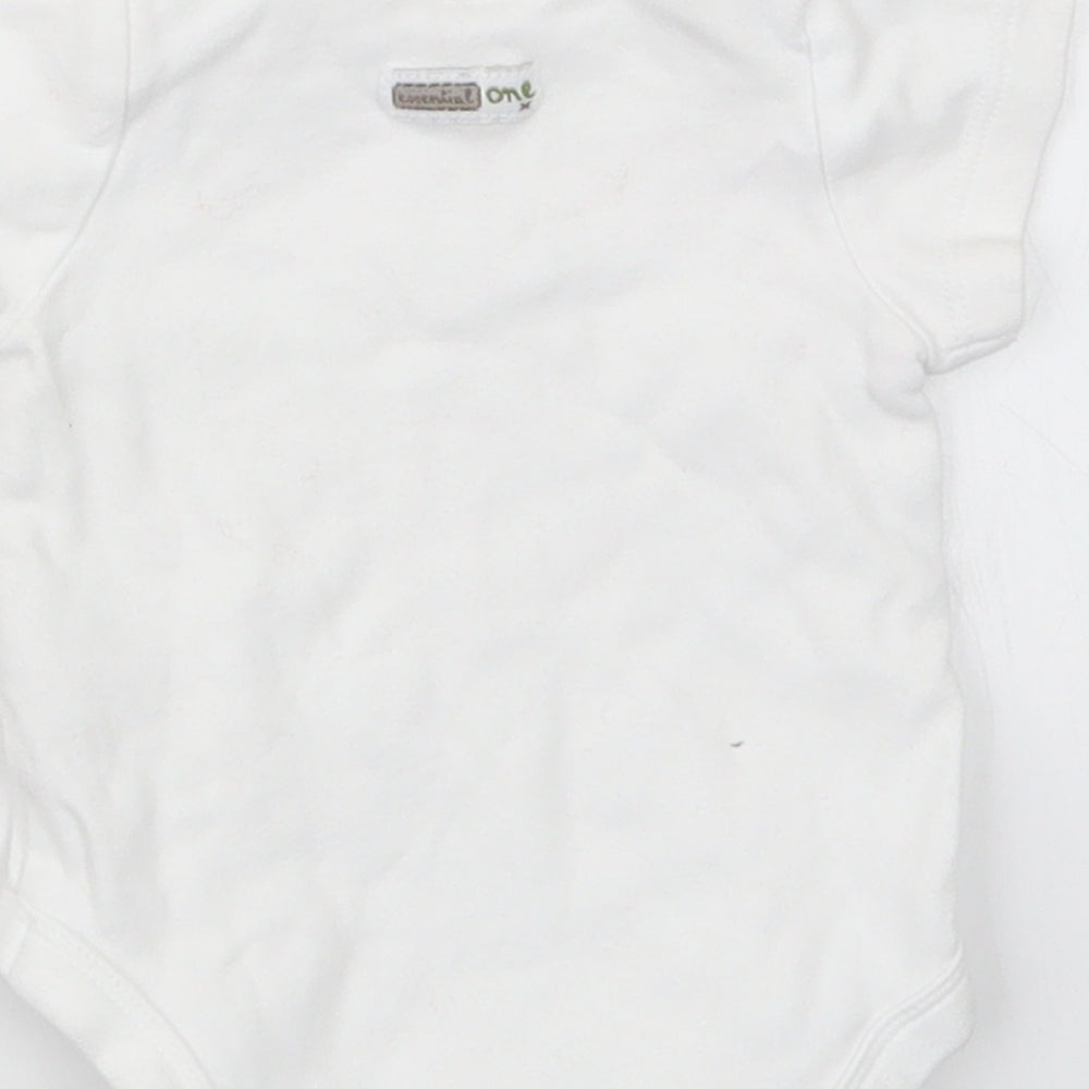 The Essential One Baby White Babygrow One-Piece Size 0-3 Months