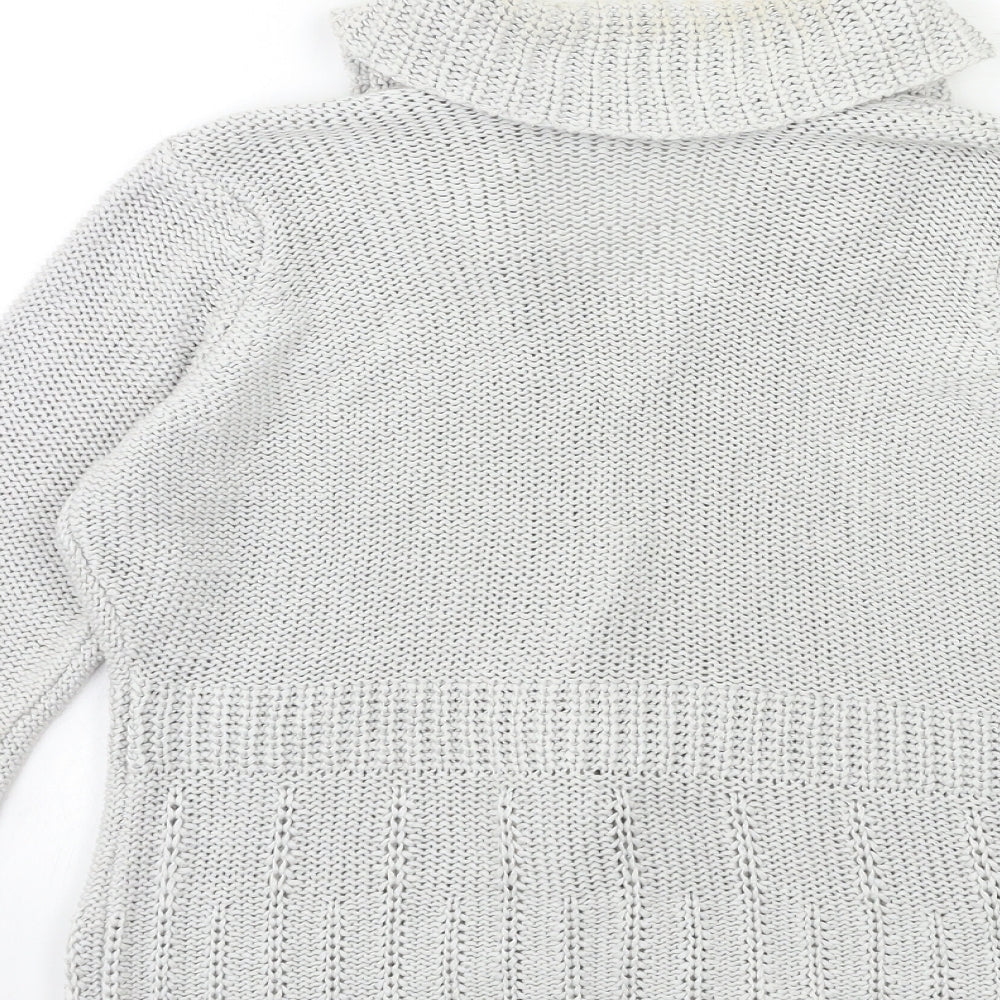 Per Una Womens Grey Knit Cardigan Jumper Size S