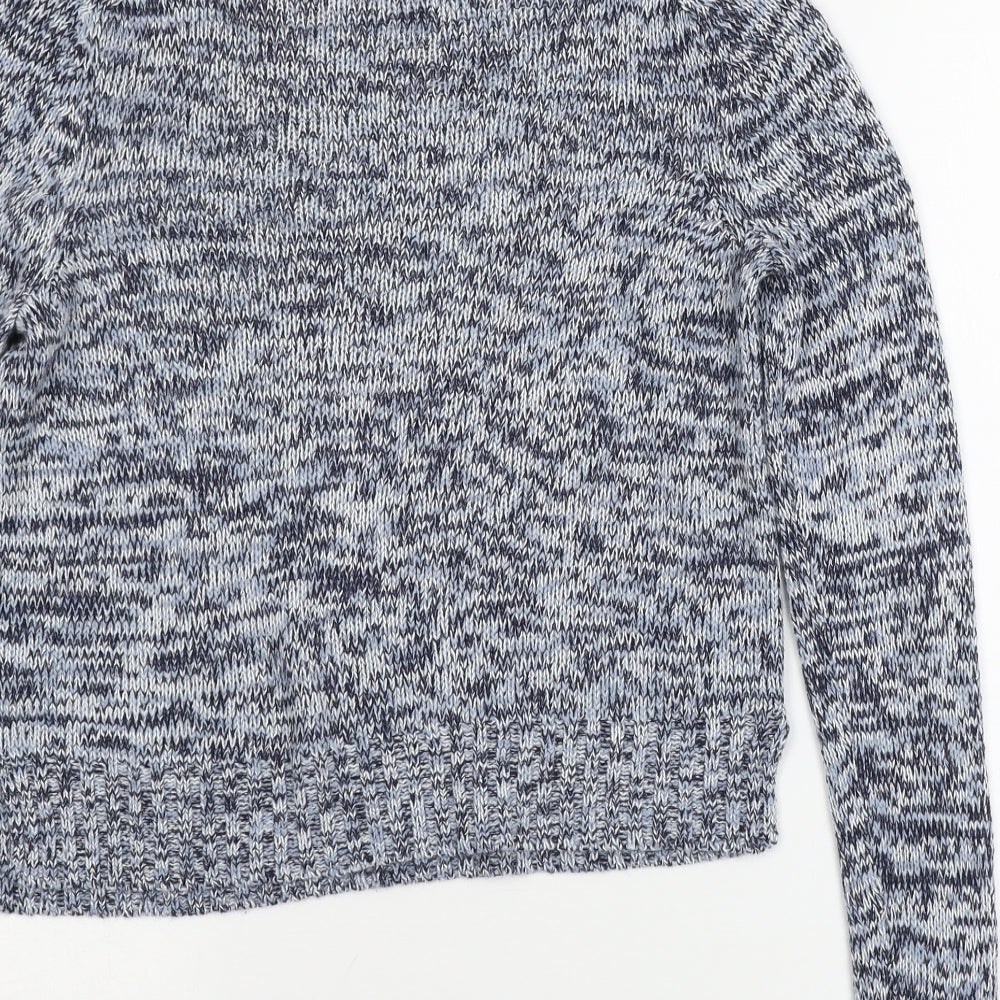 H&M Womens Blue Knit Pullover Jumper Size XS