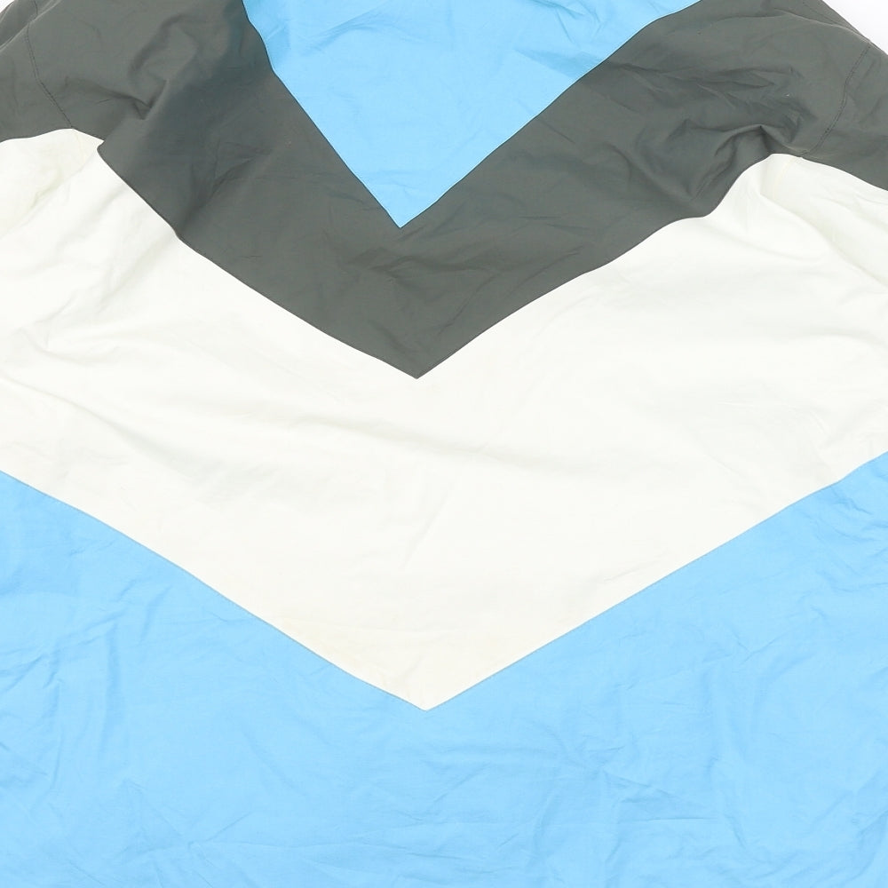 UB Womens Blue Windbreaker Coat Size S