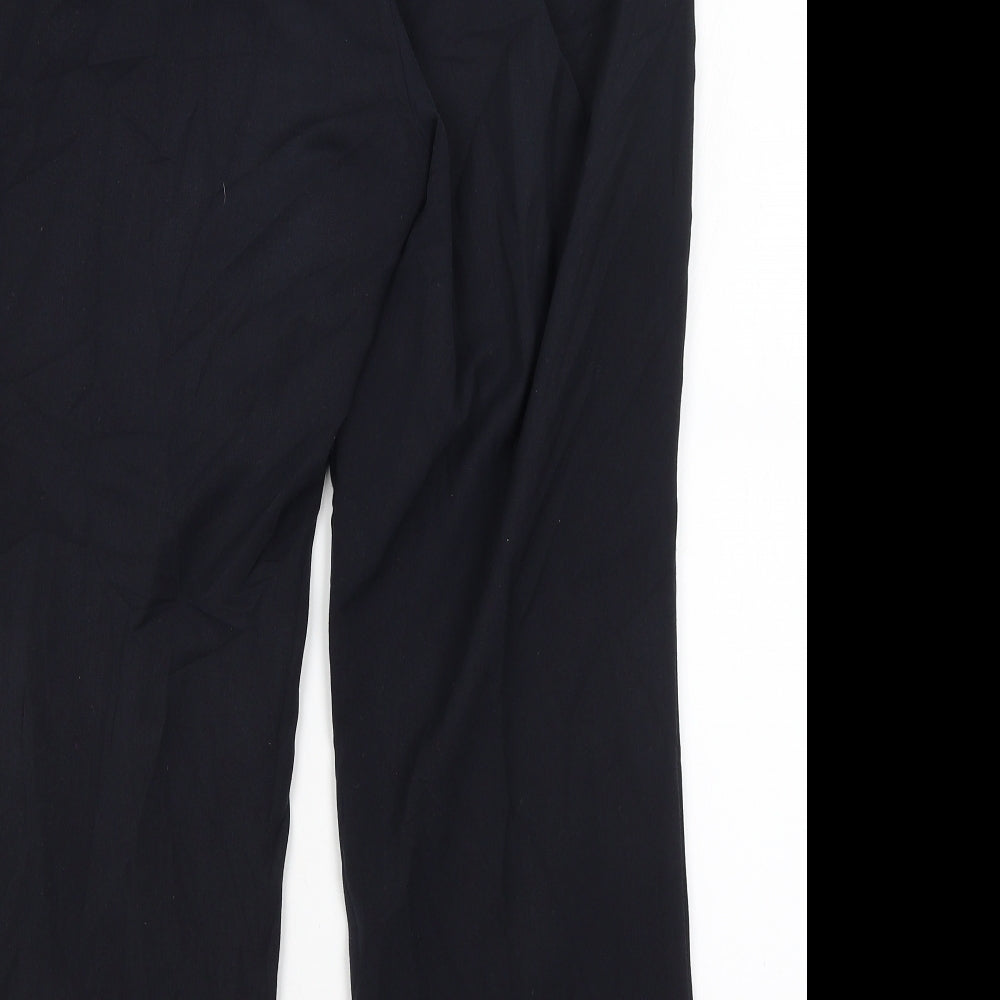 M&S Womens Blue Trousers Size 12 L26.5 in