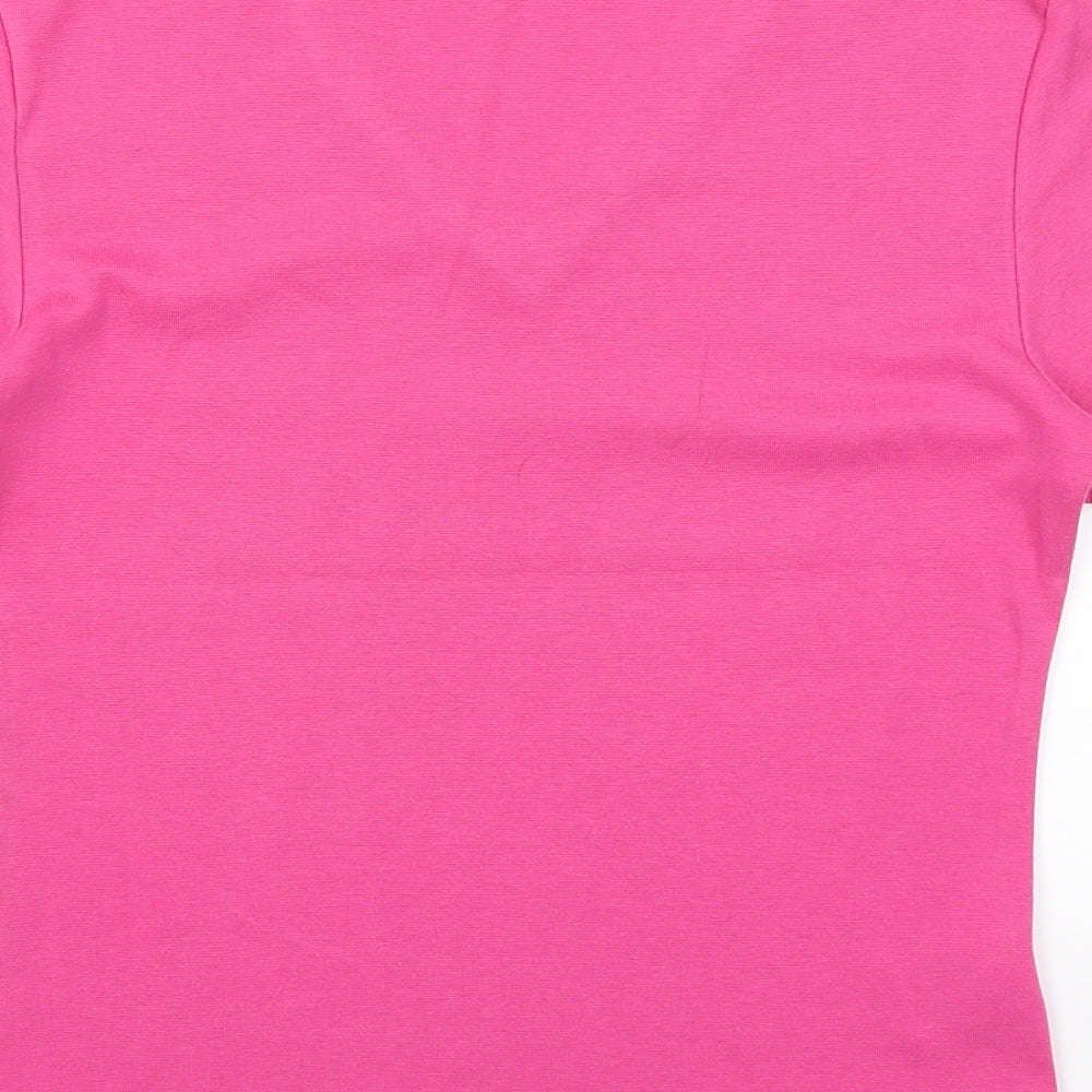 Joie De Vivre Womens Pink Basic T-Shirt Size S