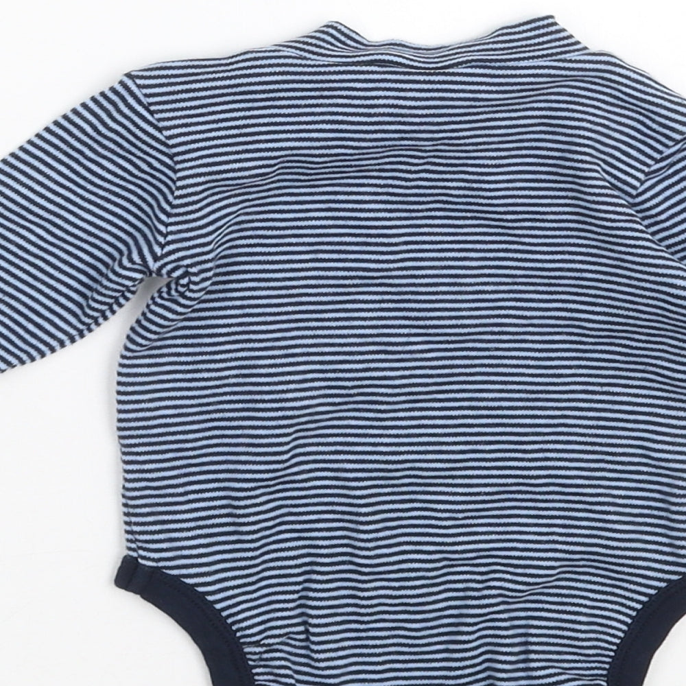 Ostin Boys Blue Striped Babygrow One-Piece Size 0-3 Months - never grow up