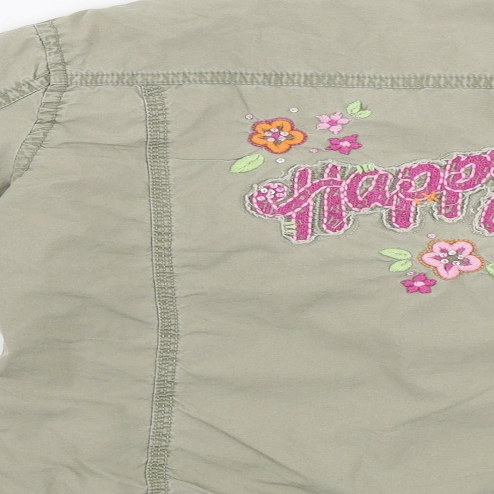 Cherokee Girls Beige Basic Button-Up Size 5-6 Years