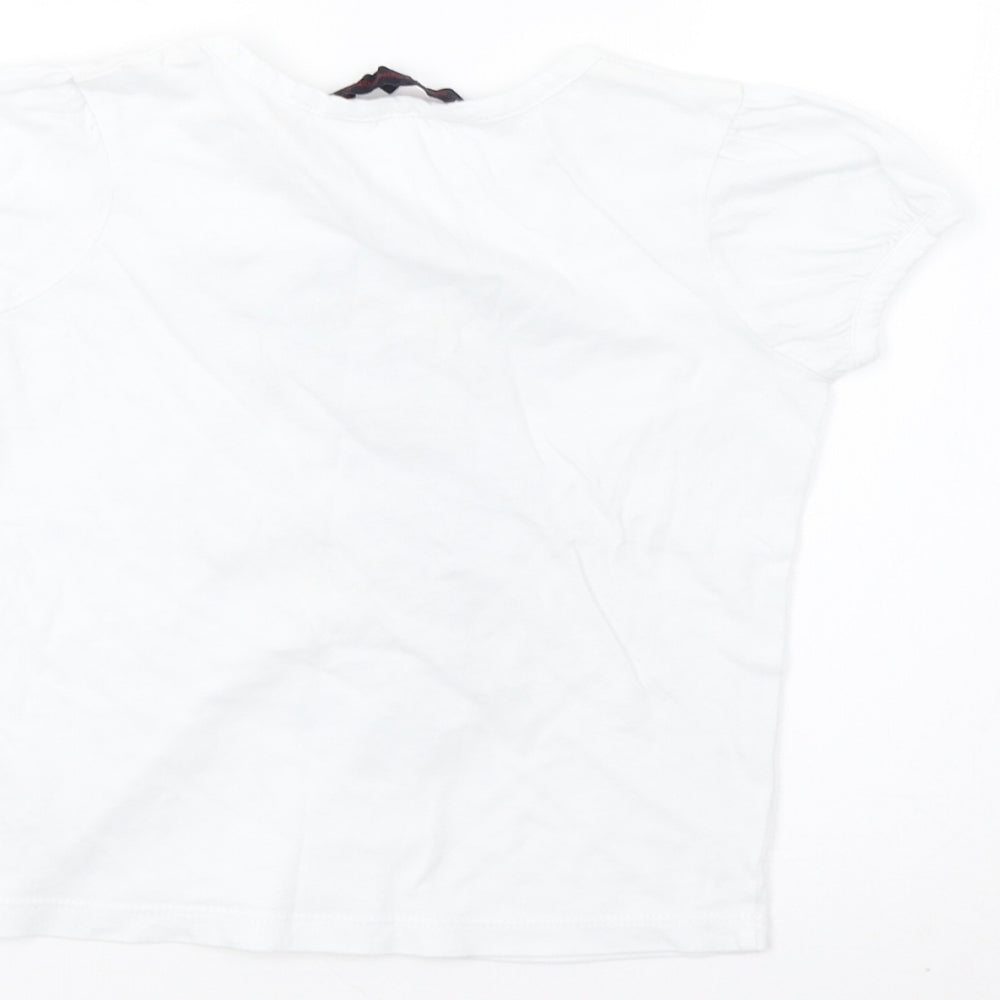 French Connection Girls White Basic T-Shirt Size 6 Years
