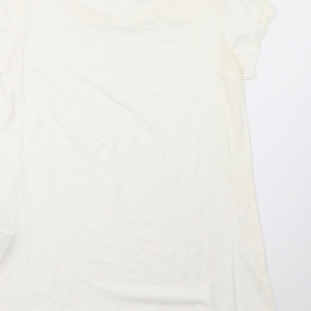 Red Herring Womens White Basic T-Shirt Size 10