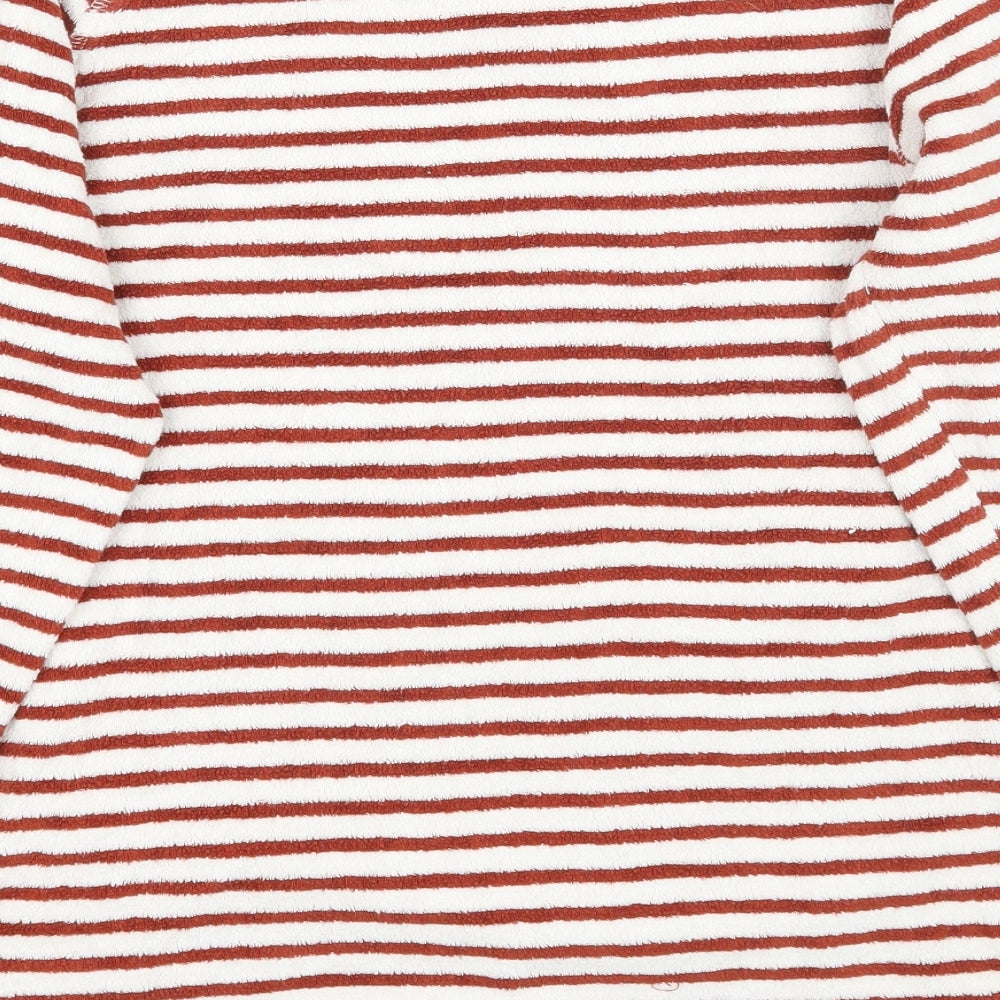 NEXT Womens White Striped Pullover Jumper Size 6