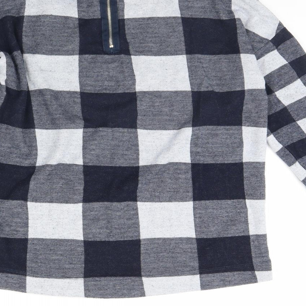 NEXT Womens Black Check Pullover Jumper Size 6