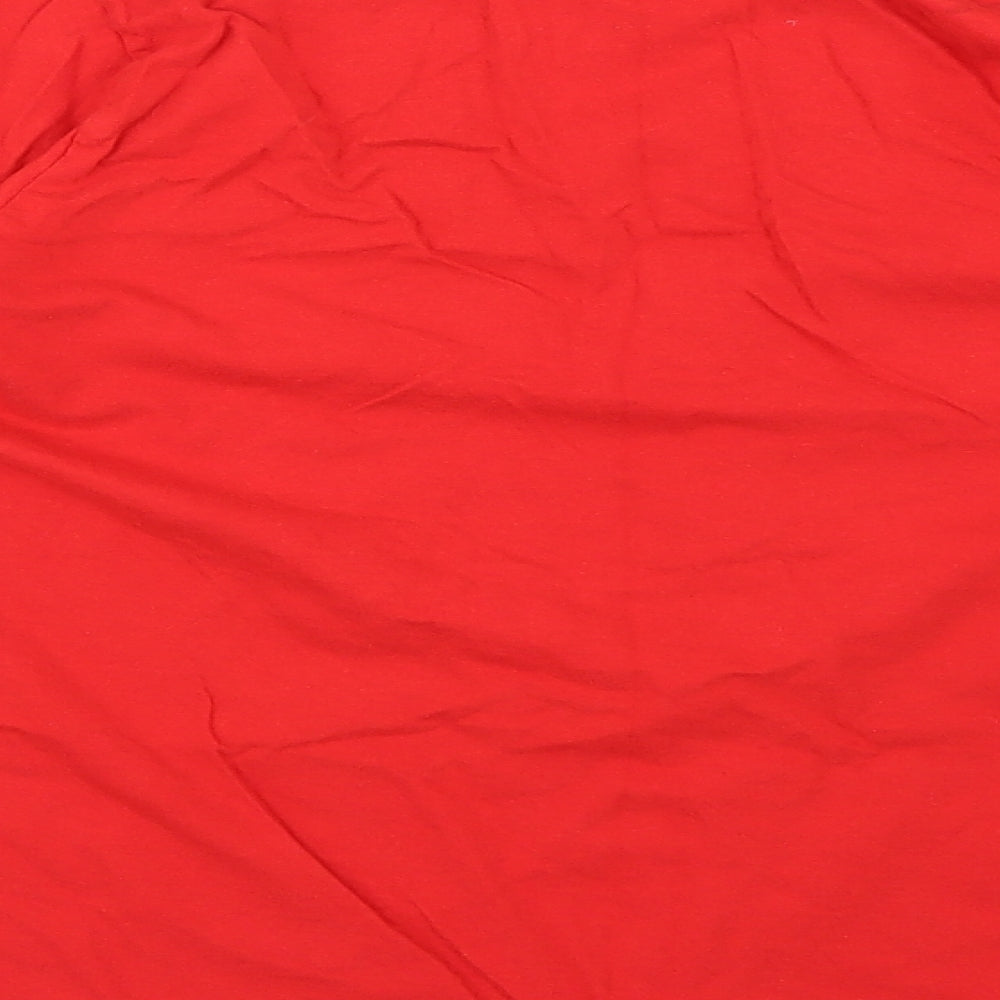 Preworn Mens Red Geometric Pyjama Top Size M