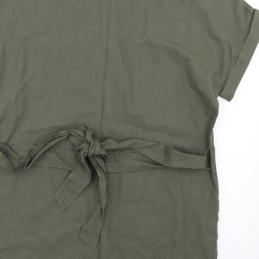 TU Womens Green Basic Blouse Size 12