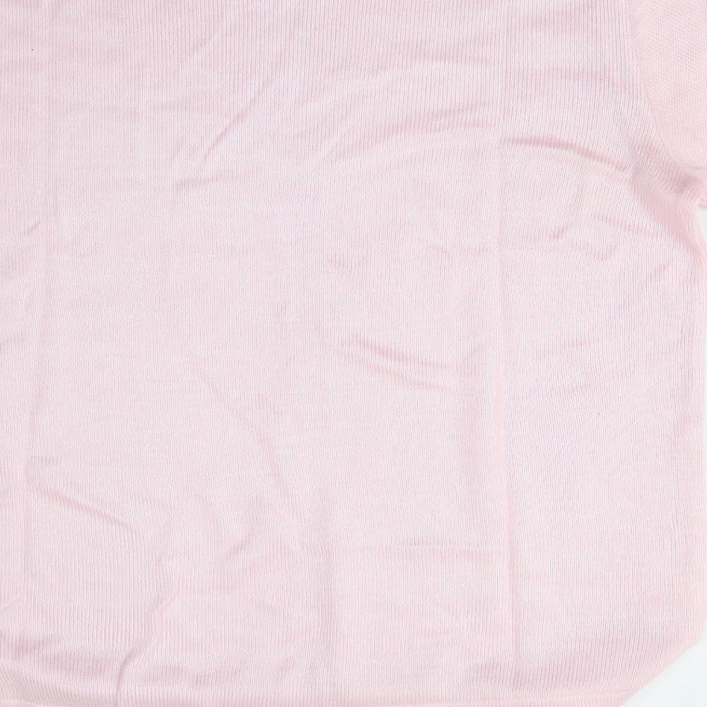 Preworn Womens Pink Knit Pullover Jumper Size 12