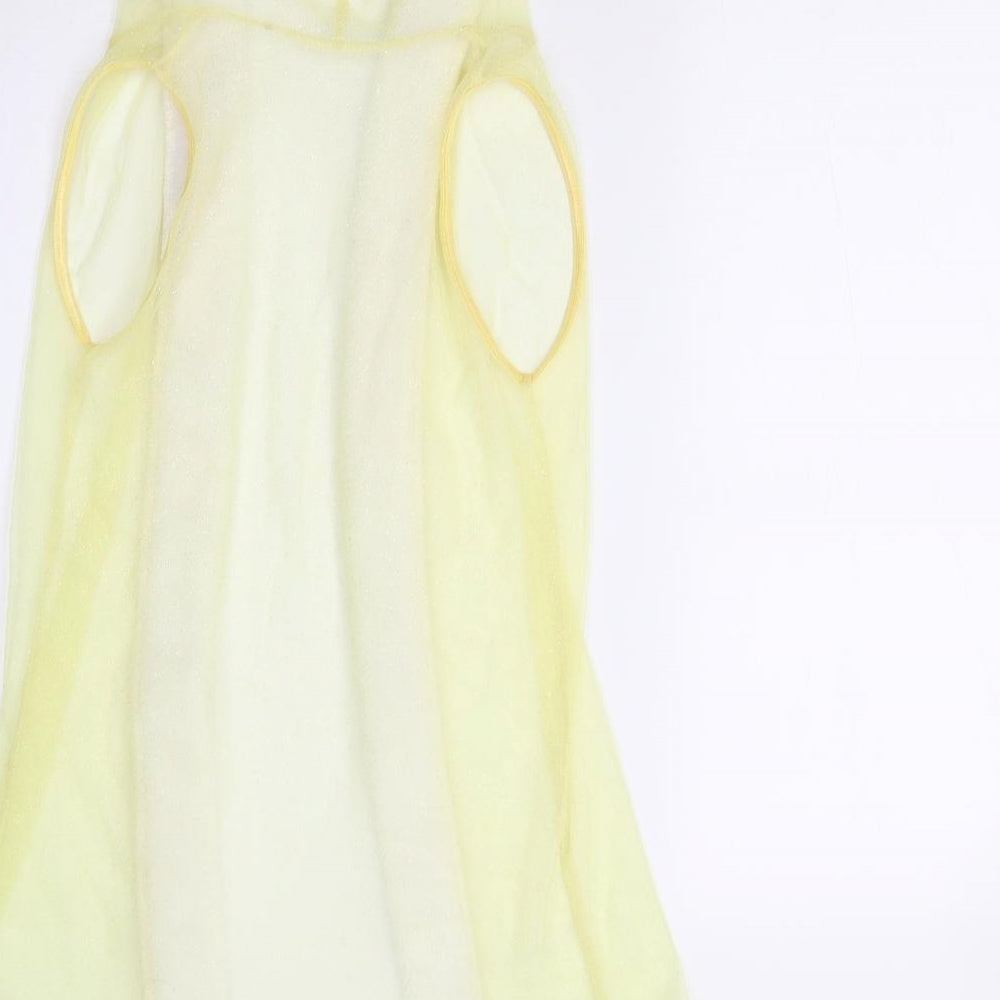George Girls Yellow Gilet Waistcoat Size 7-8 Years - Disney