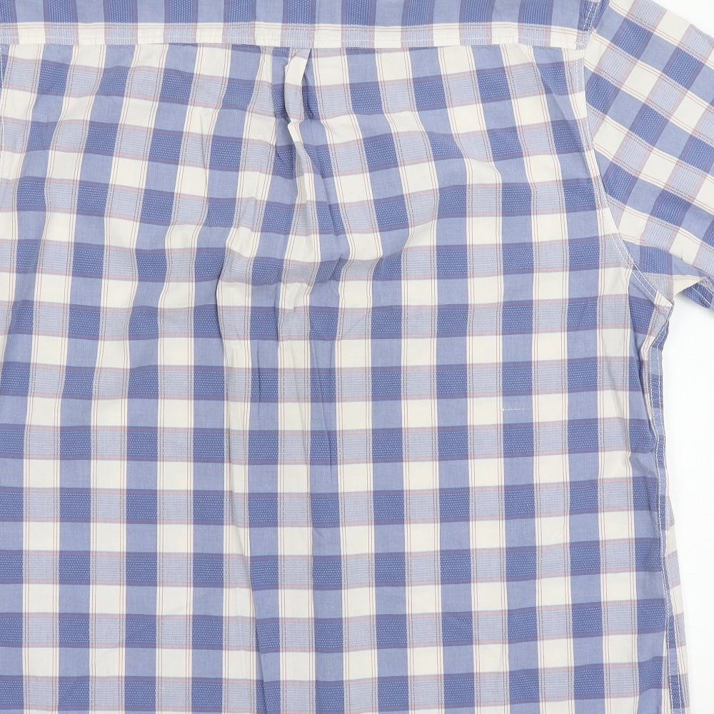 Boston Crew Mens Blue Check Button-Up Size XL