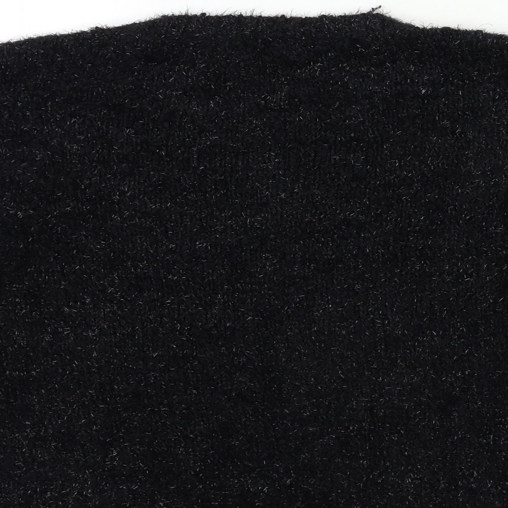 New Look Womens Black Knit Pullover Jumper Size 14