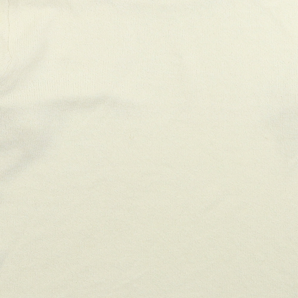 Collection Womens White Knit Pullover Jumper Size L