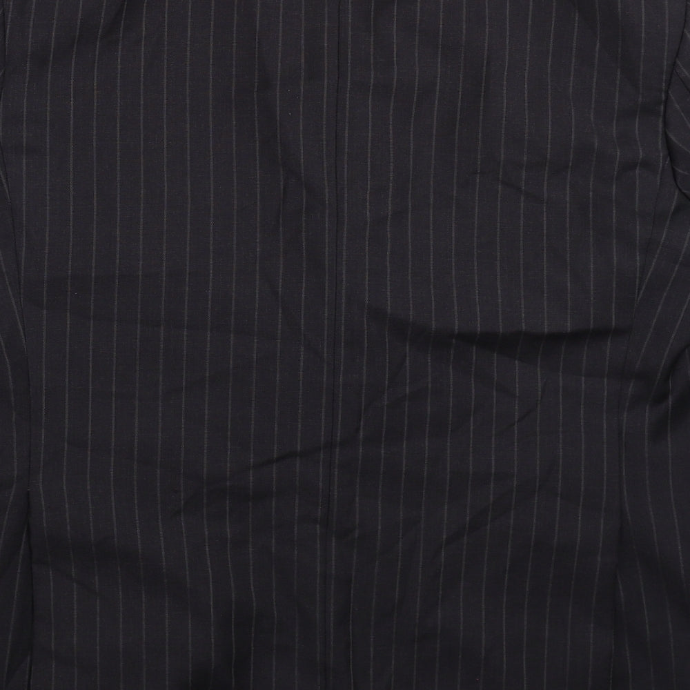 Marks and Spencer Mens Black Striped Jacket Suit Jacket Size 44