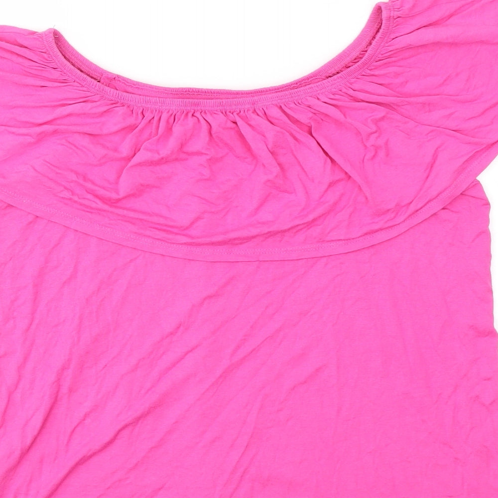 George Womens Orange Basic T-Shirt Size 10