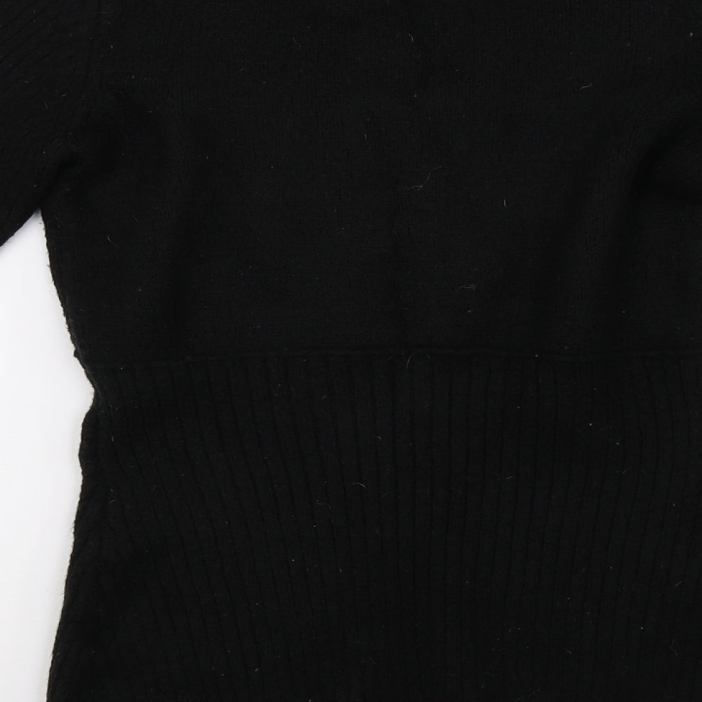 bpc Womens Black Knit Pullover Sweatshirt Size M