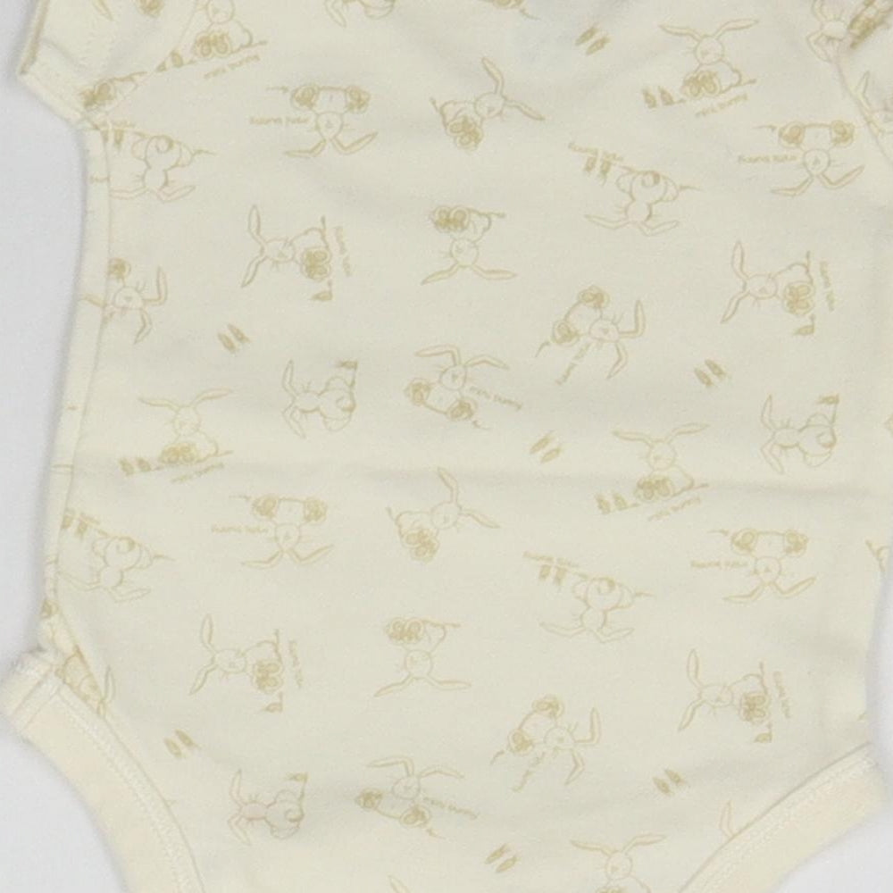 MINIMODE Baby Beige Geometric Babygrow One-Piece Size Newborn