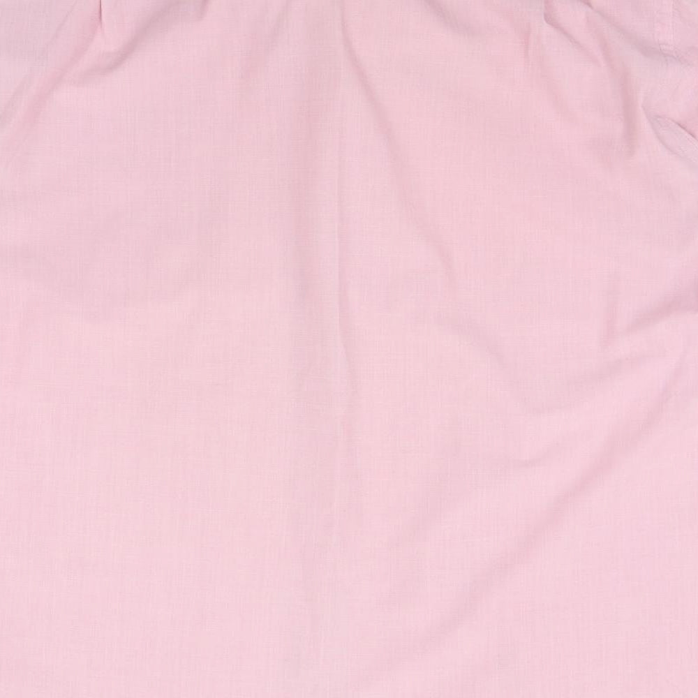 DEBNHAMS Mens Pink Button-Up Size 17