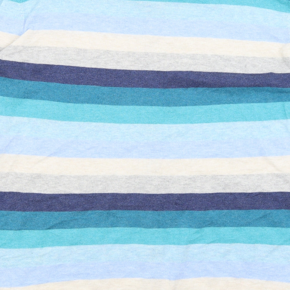 Heyton Womens Blue Striped Cardigan Jumper Size 16