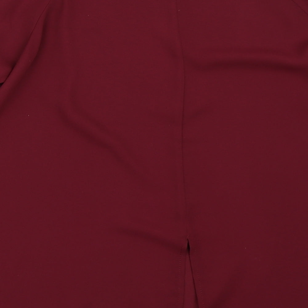 Papaya Womens Red Basic Blouse Size 10