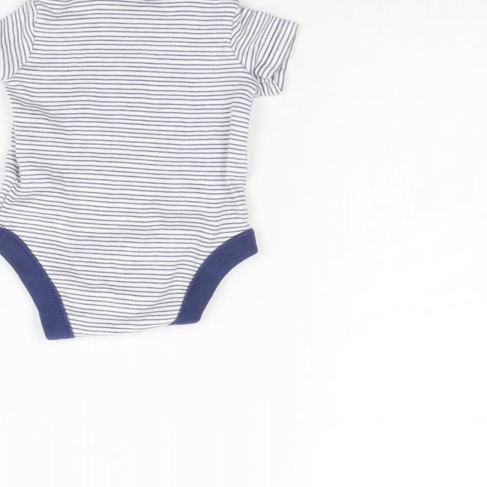 F&F Baby Blue Striped Babygrow One-Piece Size 0-3 Months