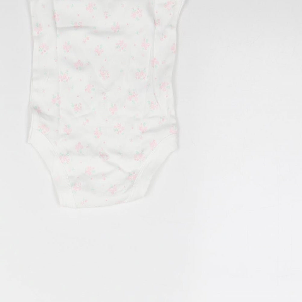TU Baby White Floral Babygrow One-Piece Size 3-6 Months