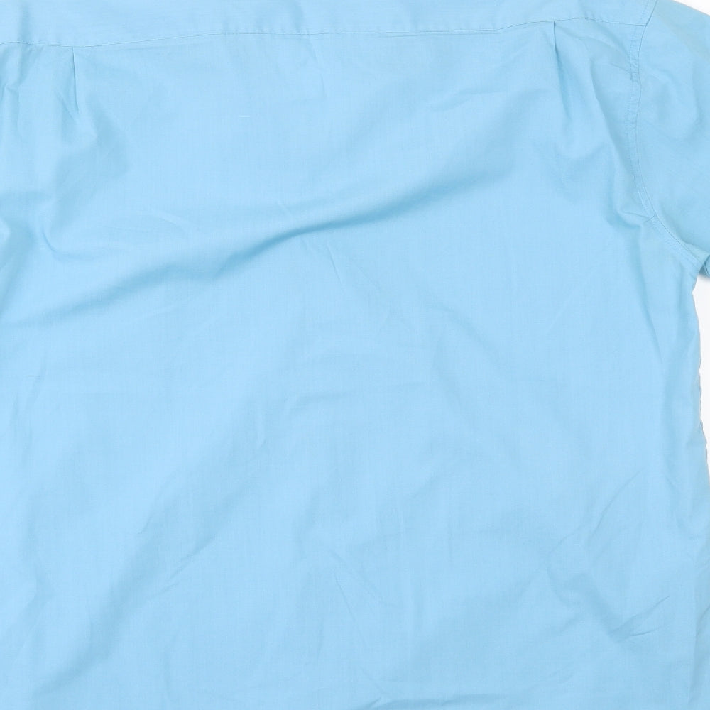 Classic Mens Blue Button-Up Size 16.5