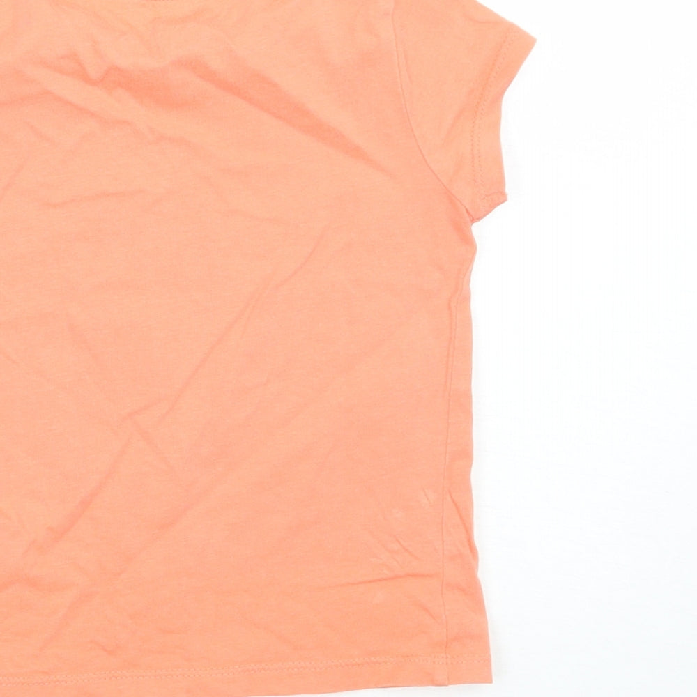 F&F Girls Orange Basic T-Shirt Size 2 Years