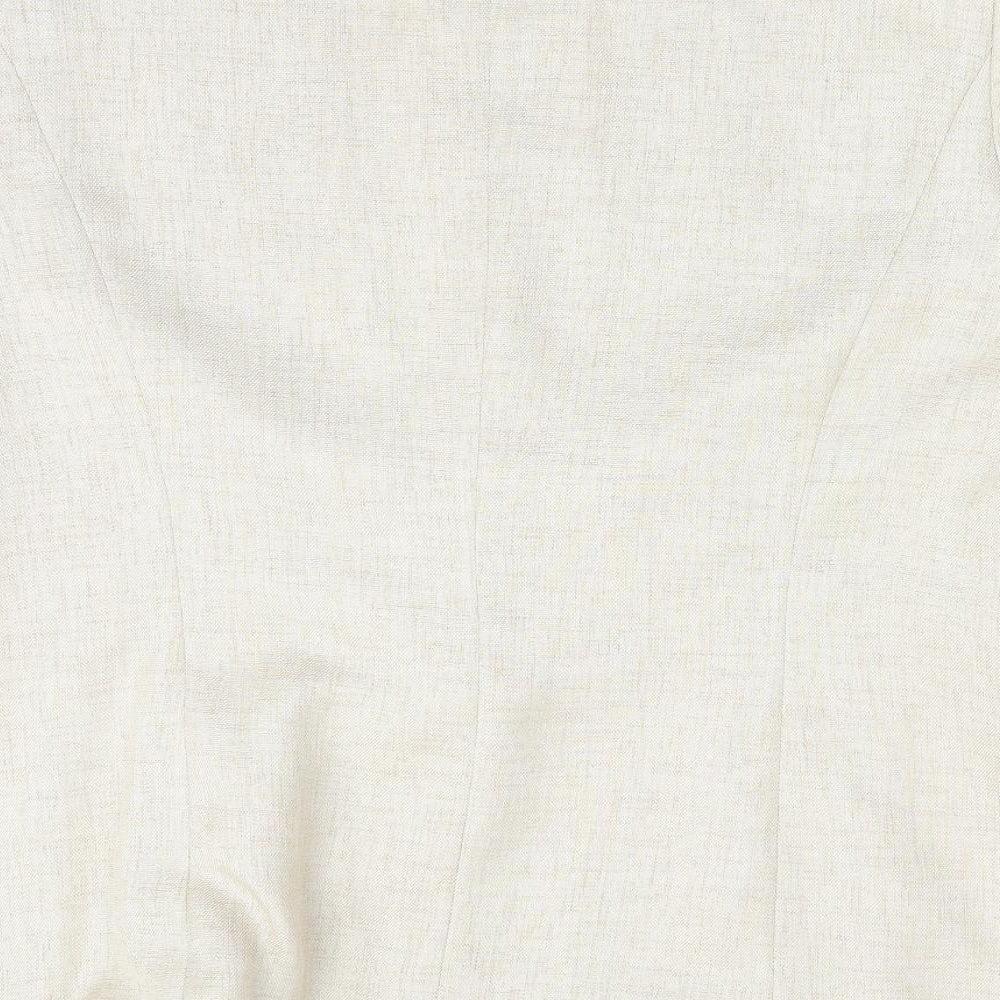 Jacques Vert Womens Beige Jacket Size 14 - Short Sleeved