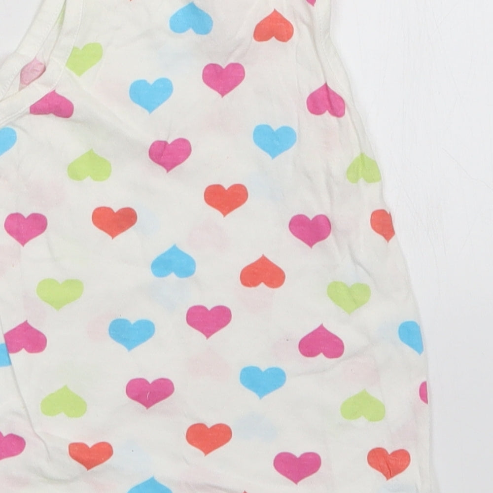 girl2girl Girls White Polka Dot Basic Tank Size 2-3 Years