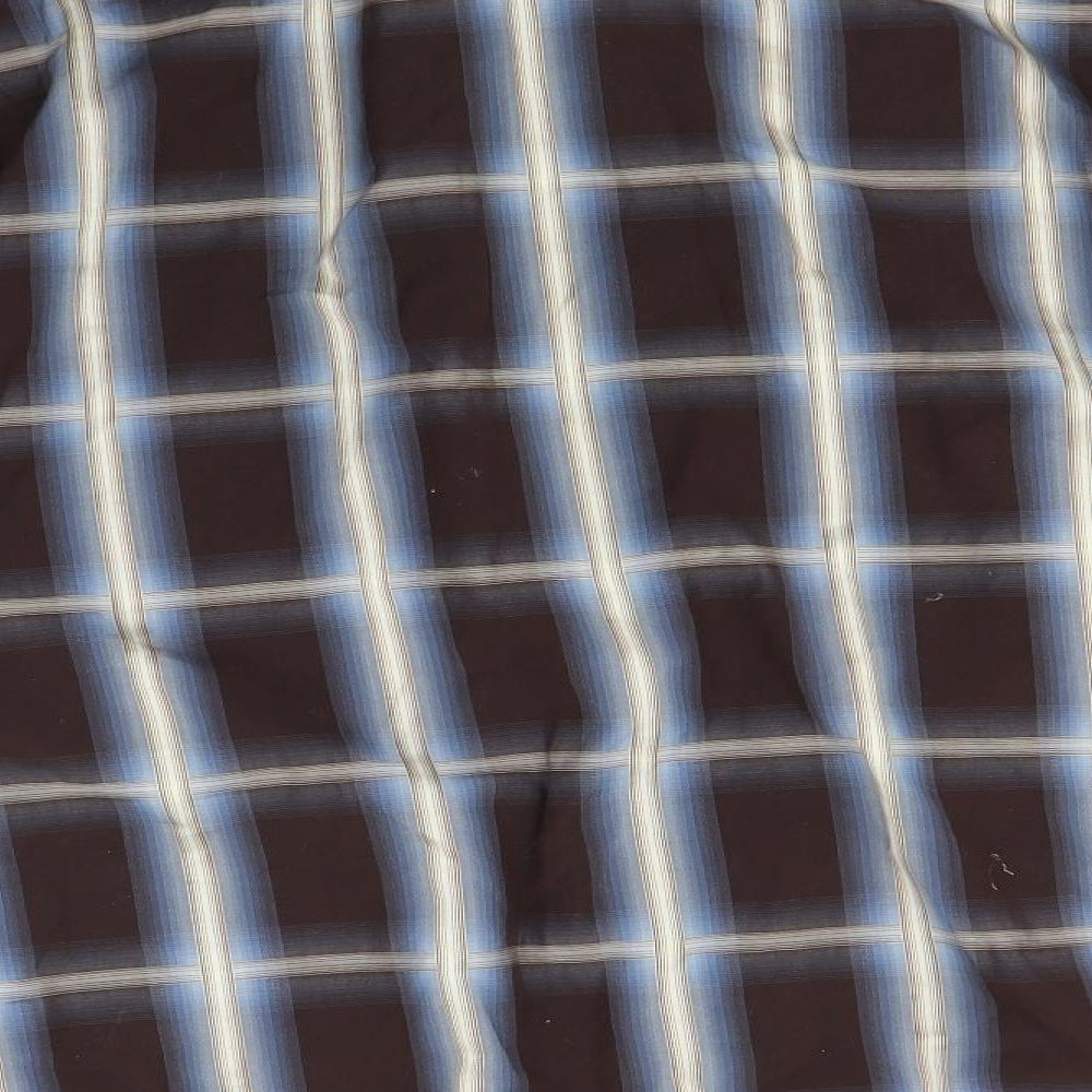 NEXT Mens Multicoloured Check Button-Up Size L