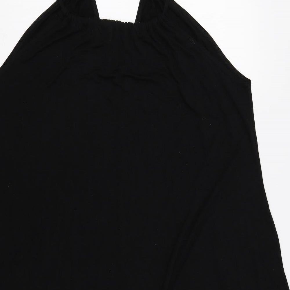 Boohoo Womens Black Slip Dress Size 12