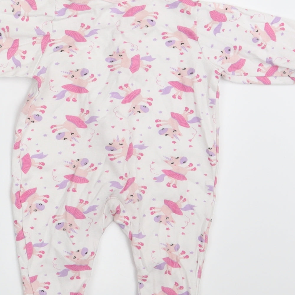 Unicorn Girls White Animal Print Romper One-Piece Size 3-6 Months - Unicorn