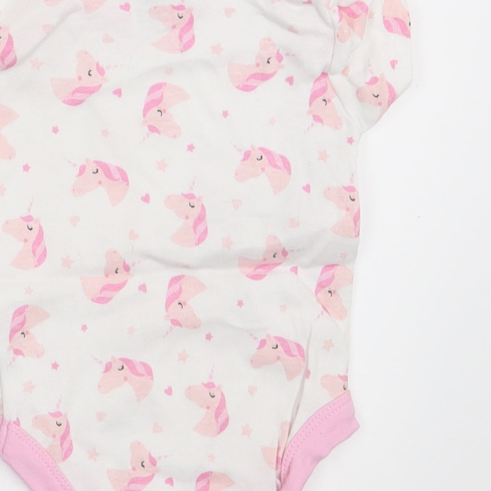 I Love my Unicorn Girls White Animal Print Romper One-Piece Size 6-9 Months