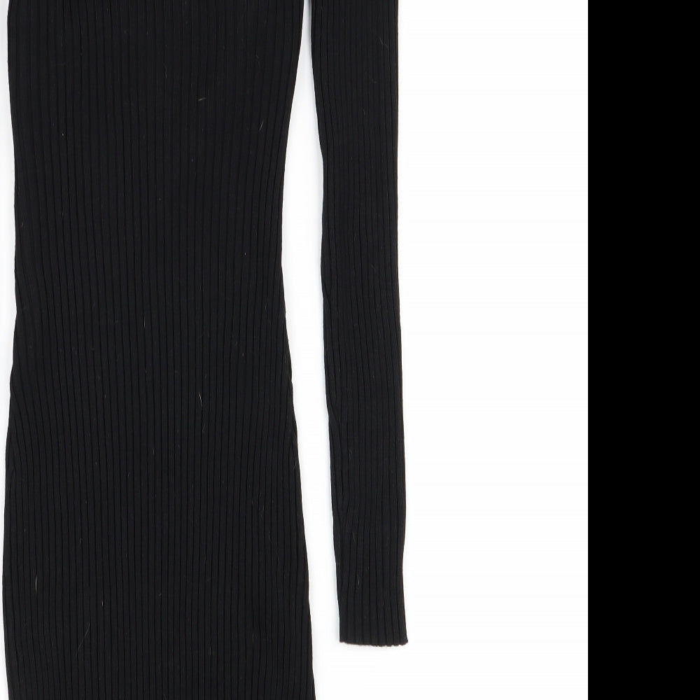 Lu NYC Womens Black Pencil Dress Size S